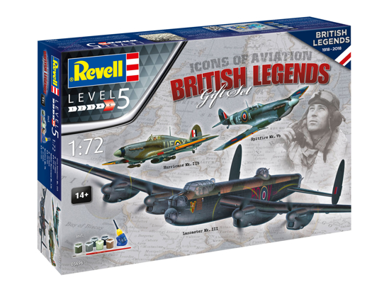Poza cu Revell 100 Years RAF: Set cadou Flying Legends 1:72 5696