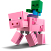 Poza cu LEGO Minecraft - Porc BigFig cu bebelus de zombi 21157