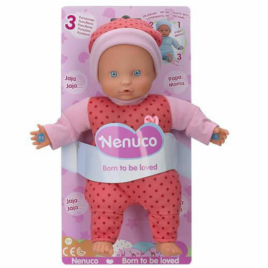 passionate On a daily basis Orbit Papusa bebelus Nenuco in pijama roz cu 3 functii