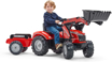 Poza cu Tractor pentru copii Falk 4010AM, cu Remorca si Incarcator frontal, rosu