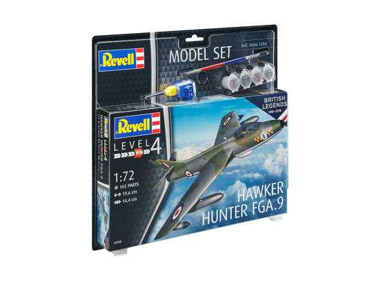 Poza cu Set model Revell 100 de ani RAF: Hawker Hunter FGA9 1:72 63908