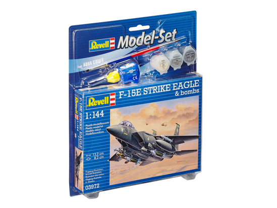 Poza cu Set model Revell F 15E STRIKE EAGLE și bombe 1: 144 63972