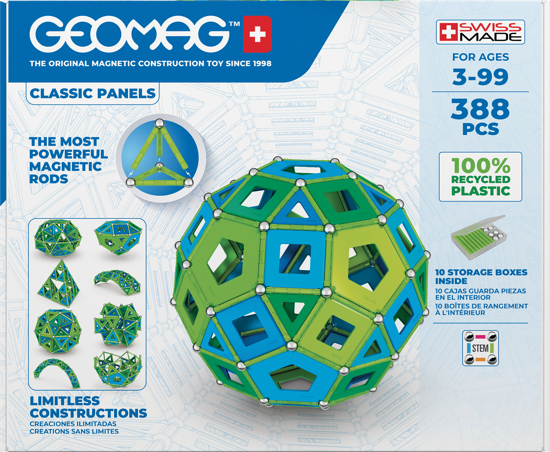 Poza cu Geomag set magnetic 388 piese Classic Panels RE Cold Masterbox, 191