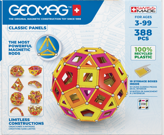 Poza cu Geomag set magnetic 388 piese Classic Panels RE Warm Masterbox, 192