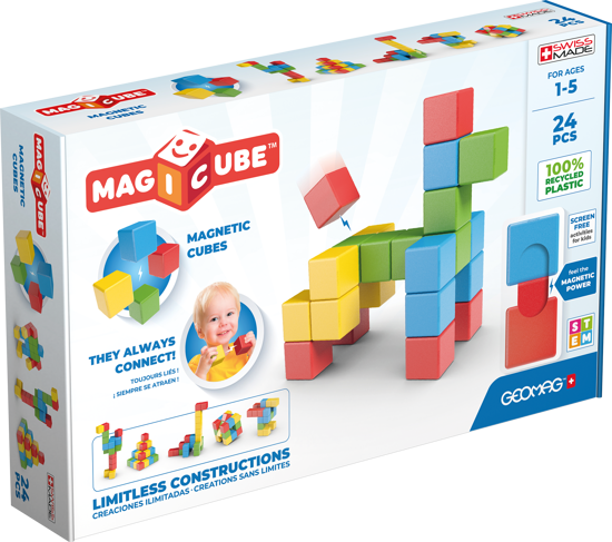 Poza cu Magicube set magnetic 24 piese FColor Recycled 068