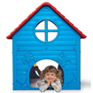 Poza cu Casuta de joaca de exterior pentru copii Dohany Albastru 106x98x90cm 456