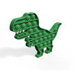 Poza cu Jucarie antistres din silicon,  Pop it now, forma dinozaur, verde, 20.4 x 14.8 x 1.5 cm