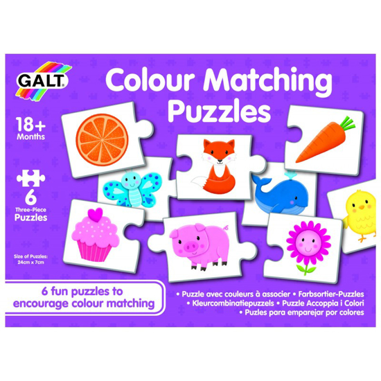 Poza cu Set de 6 puzzle-uri Lumea culorilor Galt, 18 luni+