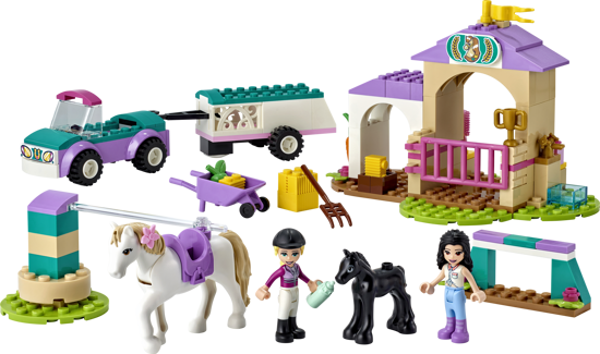 Poza cu LEGO® Friends Dresaj de cai și remorcă 41441