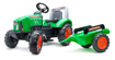 Poza cu Jucarie tractor cu pedale verde Supercharger cu capota cu deschidere si remorca, Falk, 2021AB