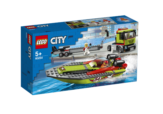 Poza cu LEGO City Great Vehicles - Transportor de barca de curse 60254