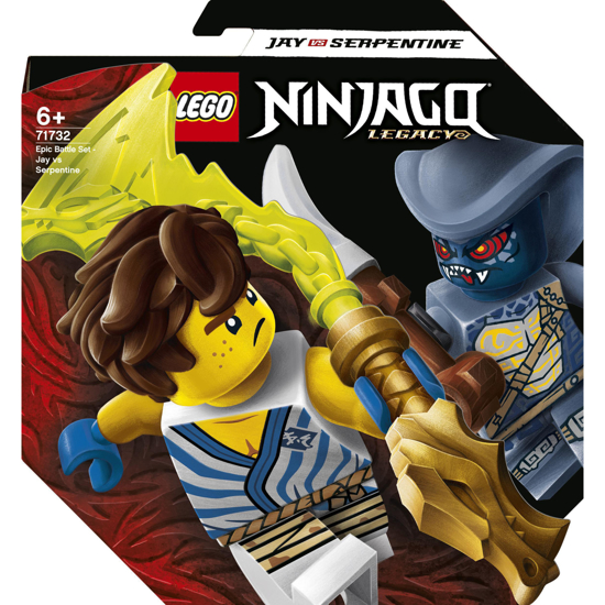 Poza cu LEGO NINJAGO - Set de lupta epica Jay contra Serpentine 71732, 69 piese