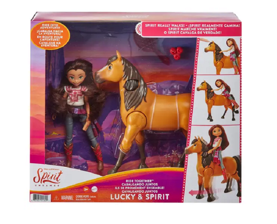Poza cu Papusa Lucky si poneiul Spirit, Mattel GXF95