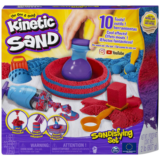 Poza cu Set Kinetic Sand - Sandtastic, albastru si rosu, 907g