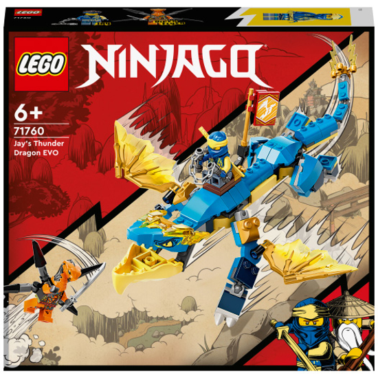 Poza cu LEGO® NINJAGO - Dragonul EVO de Tunet al lui Jay 71760, 140 piese