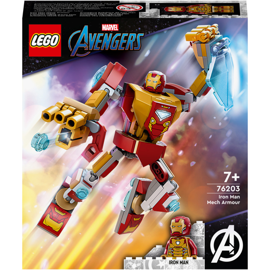 Poza cu LEGO® Super Heroes - Armura de robot a lui Iron Man 76203, 131 piese