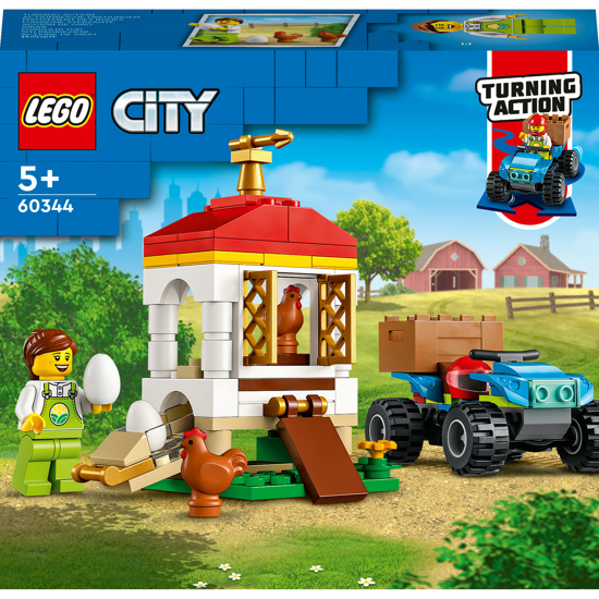 Снимка на LEGO® City - Cotet pentru gaini 60344, 101 piese