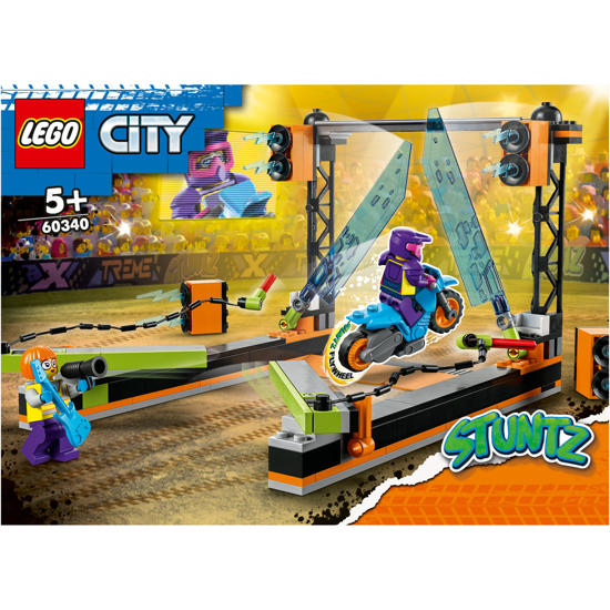 Poza cu LEGO® City - Provocarea de cascadorii cu motociclete 60340, 154 piese