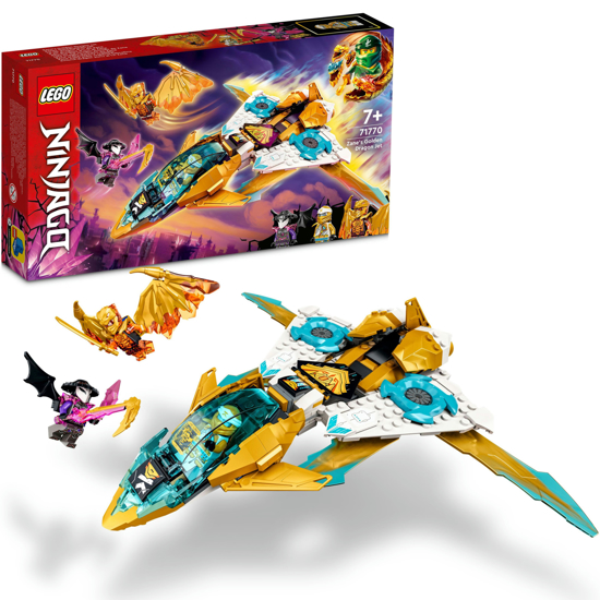 Poza cu LEGO® NINJAGO® - Avionul-dragon auriu al lui Zane 71770, 258 piese