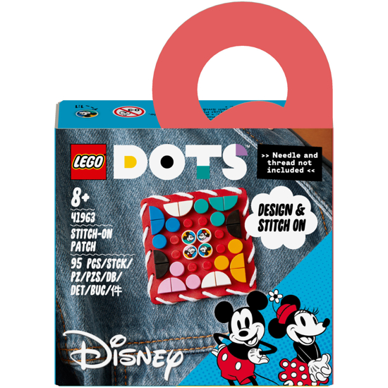 Poza cu LEGO® DOTS - Petic de cusut Mickey Mouse si Minnie Mouse 41963, 95 piese