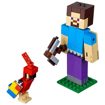 Poza cu LEGO® Minecraft - Steve Minecraft BigFig cu papagal 21148