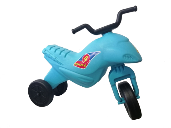 Poza cu Motocicleta copii cu trei roti fara pedale mic culoarea albastru deschis