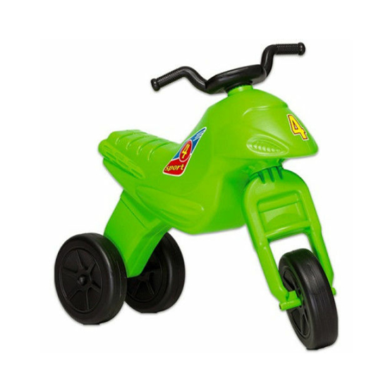 Poza cu Motocicleta copii cu trei roti fara pedale mare culoarea verde mar