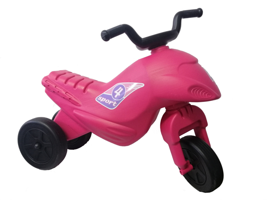 Poza cu Motocicleta copii cu trei roti fara pedale mic culoarea magenta
