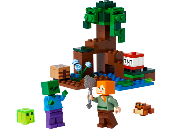 Poza cu LEGO® Minecraft - Aventura in mlastina 21240, 65 piese