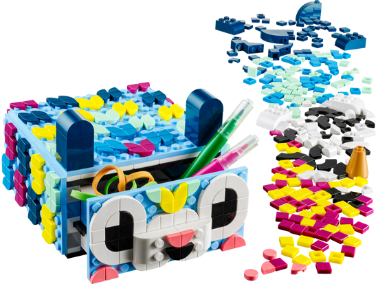 Poza cu LEGO® DOTS - Sertar creativ cu animale 41805, 643 piese