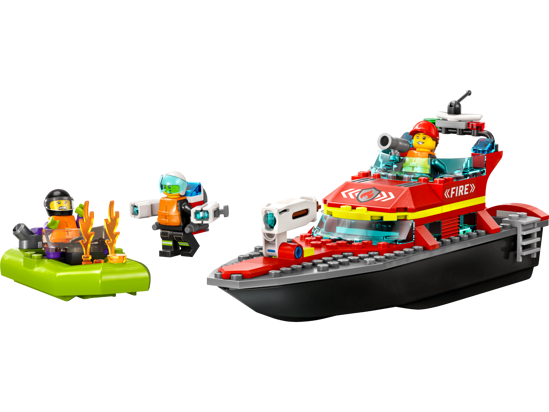 Poza cu LEGO® City - Barca de salvare a pompierilor 60373, 144 piese