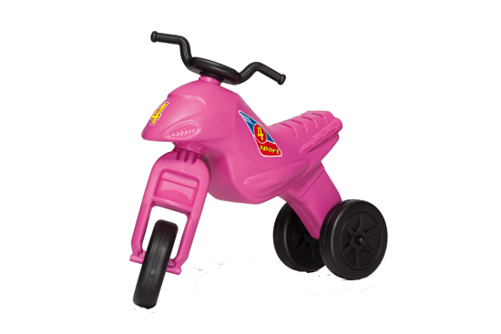 Poza cu Motocicleta copii cu trei roti fara pedale mare culoarea magenta