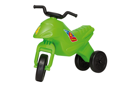 Poza cu Motocicleta copii cu trei roti fara pedale mediu culoarea verde mar