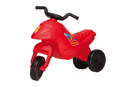 Poza cu Motocicleta copii cu trei roti fara pedale mic culoarea rosie
