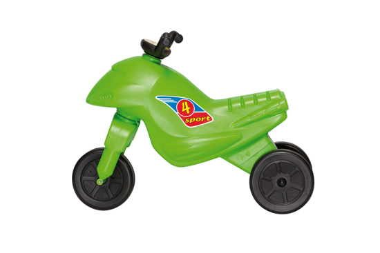 Poza cu Motocicleta copii cu trei roti fara pedale mic culoarea verde mar
