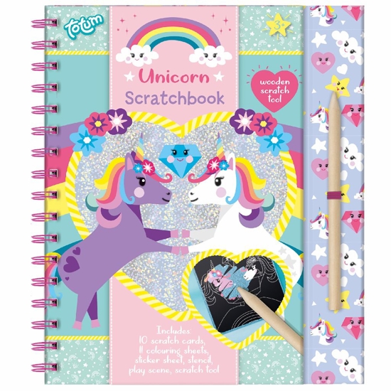 Poza cu Scratchbook Totum Unicorn, +5 ani, Multicolor