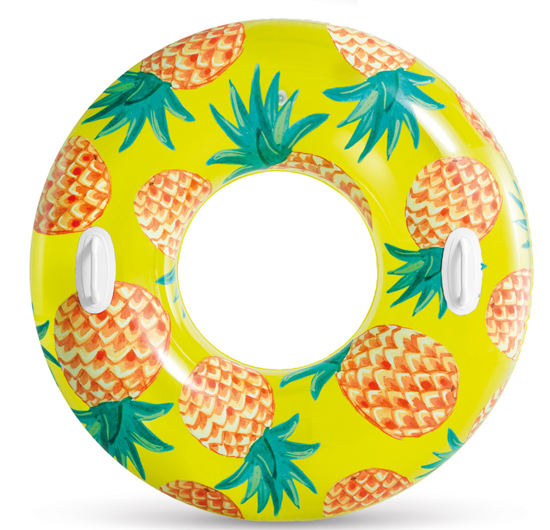 Poza cu Colac colorat tropical cu imprimeu ananas, 107 cm, IX56261 ananas