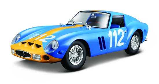 Poza cu Macheta Ferrari 1/24 racing 250 Gto albastru cu galben, Bburago 26305 