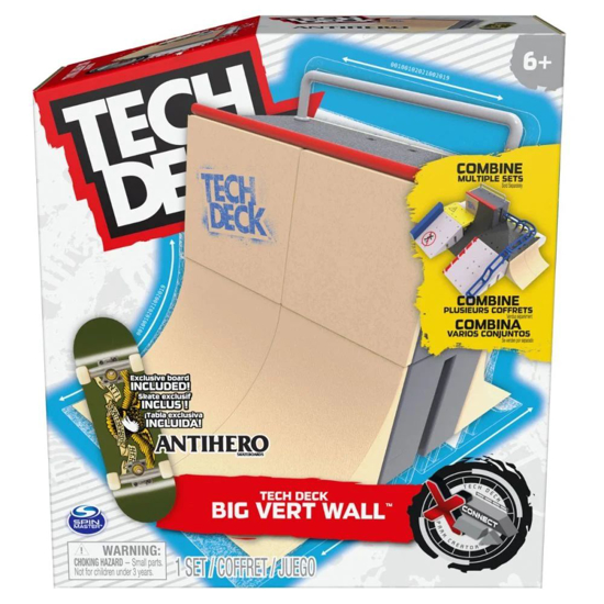 Poza cu Set mini skateboard cu rampa, Tech Deck Xconnect, Big Vert Wall, 20139395