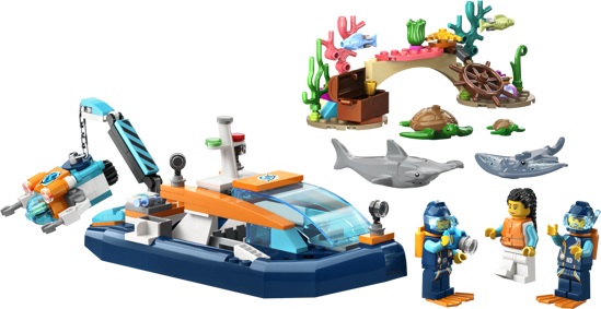 Poza cu LEGO® City - Barca pentru scufundari de explorare 60377, 182 piese