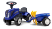 Poza cu Tractor Baby New Holland cu remorca, grebla si lopata, albastru, FK 280C