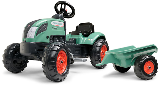 Poza cu Tractor Falk pentru copii cu pedale si remora, verde, FK 2054L