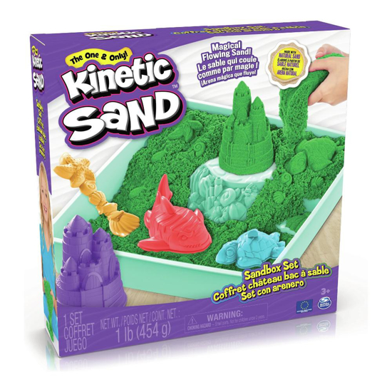 Poza cu Kinetic sand, set cutie cu nisip verde, SPM 20143455