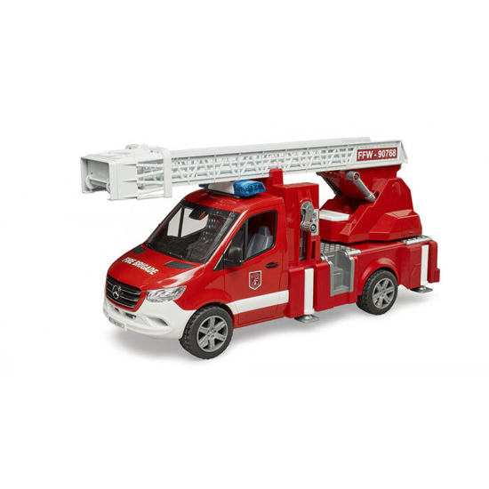 Poza cu Camion de pompieri Mercedes-Benz Sprinter cu scara si baliza - Bruder 2673