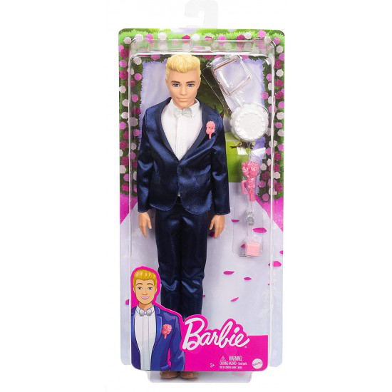 Poza cu Papusa Barbie cu accesorii, Model Ken mire, Multicolor, 3 ani+