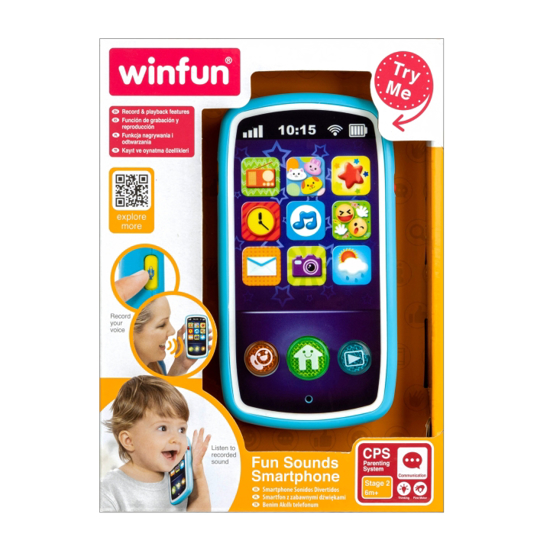 Poza cu Jucarie bebelusi telefon smart interactiv cu sunete si lumini Winfun 000740