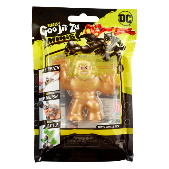 Poza cu Figurina elastica Goo Jit Zu Minis DC S4 Gold Armor Aquaman 41395-41506