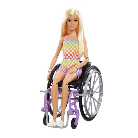 Poza cu Papusa Barbie in scaun cu rotile, Mattel, 3 ani+, Multicolor