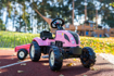 Poza cu Tractor Falk pentru copii cu remorca, roz, FK 2056L