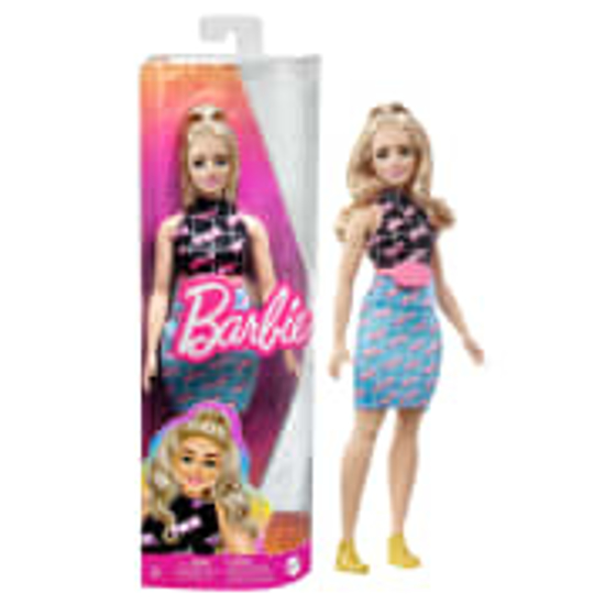 Poza cu Papusa Barbie, fashionistas curvy, par blond, 28 cm